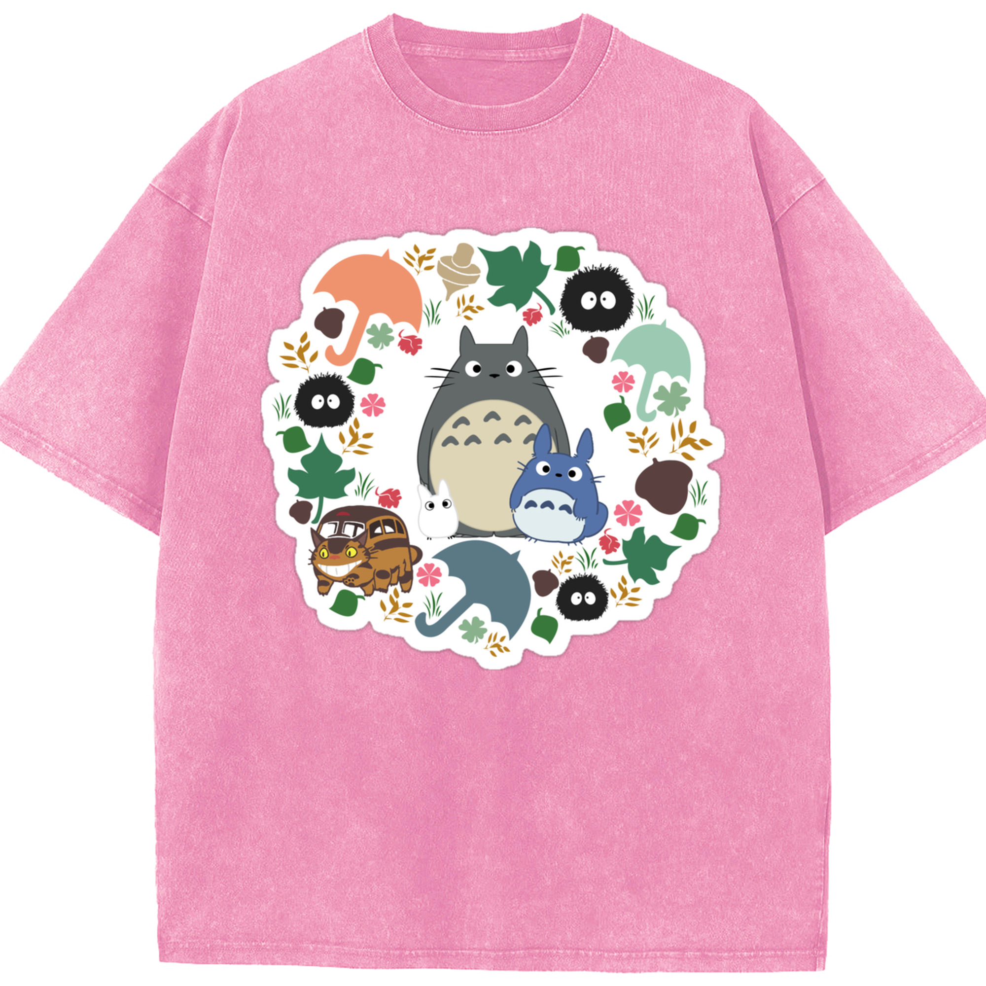 （画像用） となりのトトロ 草壁メイ 草壁サツキ My Neighbor Totoro Satsuki Kusakabe Mei Kusakabe 綿100% ヴィンテージ風 半袖Tシャツ（フロントプリント）